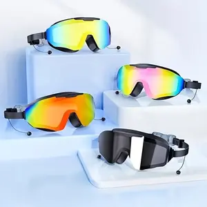 Adult Swimming Goggles, Large Frame, Waterproof Anti-Fog, Comfortable Silicone Material, 1pc, Ideal for Pool and Beach Use
