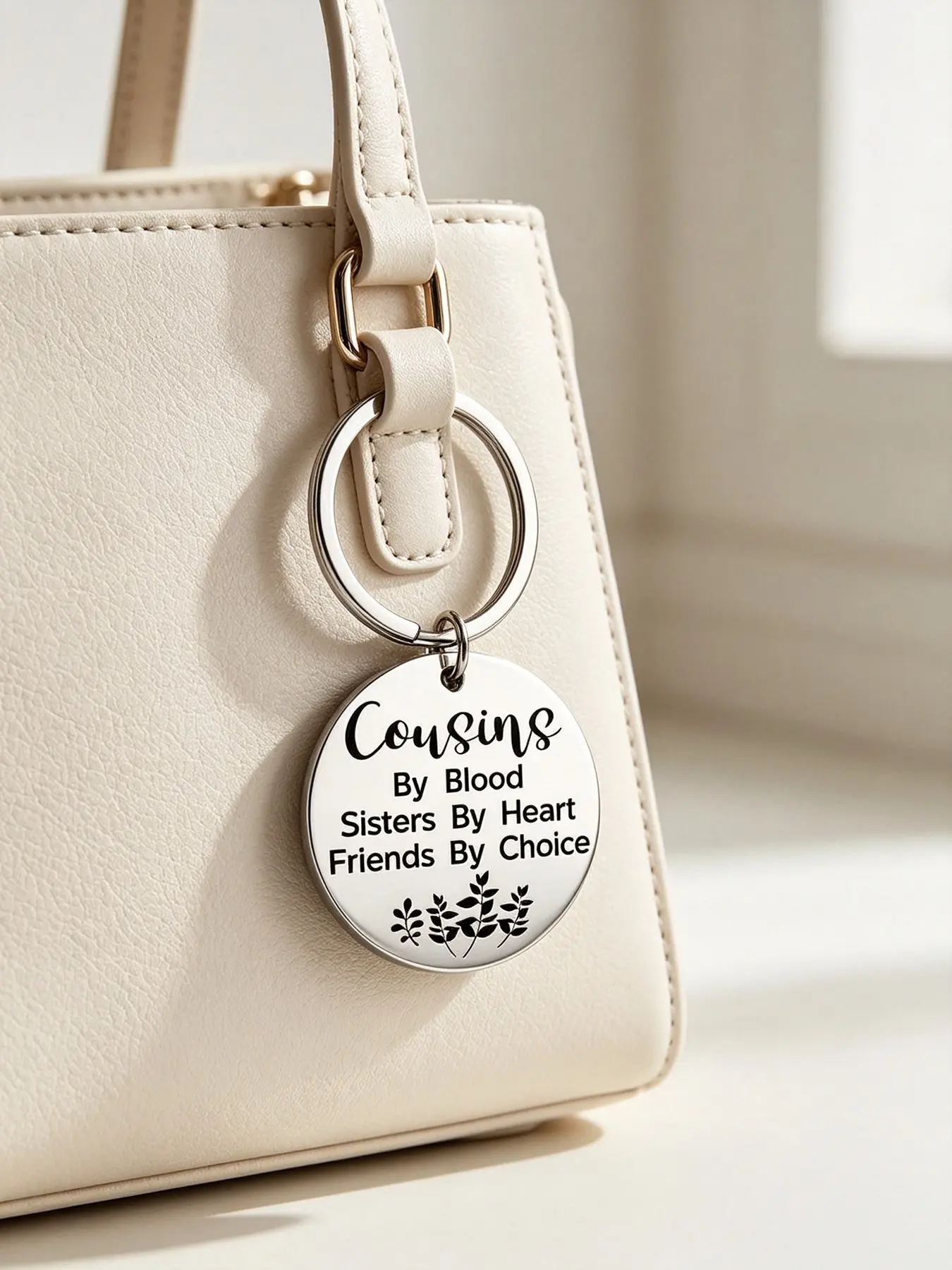 Cousin Gifts for Girl, Cousin Keychain, Cousins By Blood Sisters by Heart Friends By Choice Keychain, Birthday Gifts for Cousins
