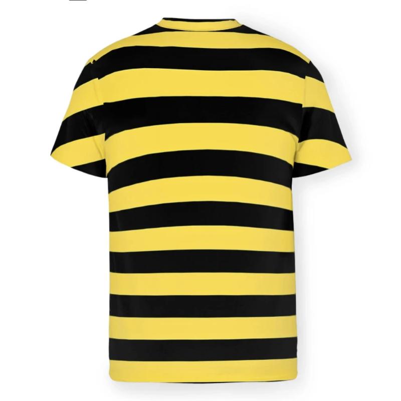 Kyn Apparel Men's Solid Color Polyester T   Stripes Personalize Thin T-Shirt Hipster Top