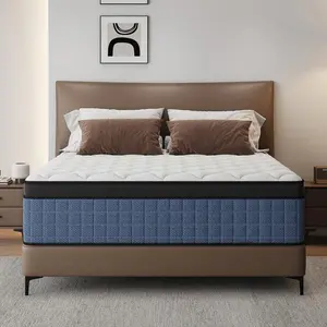 10"12"14" Queen Mattres Twin Full Queen King Size Bed Mattress In A Box, Hybrid Pocket Spring Breathable Cotton Layer Mattress For Motion Isolation & Silent Sleep, Lumbar Support & Pressure Relief, Medium Firm