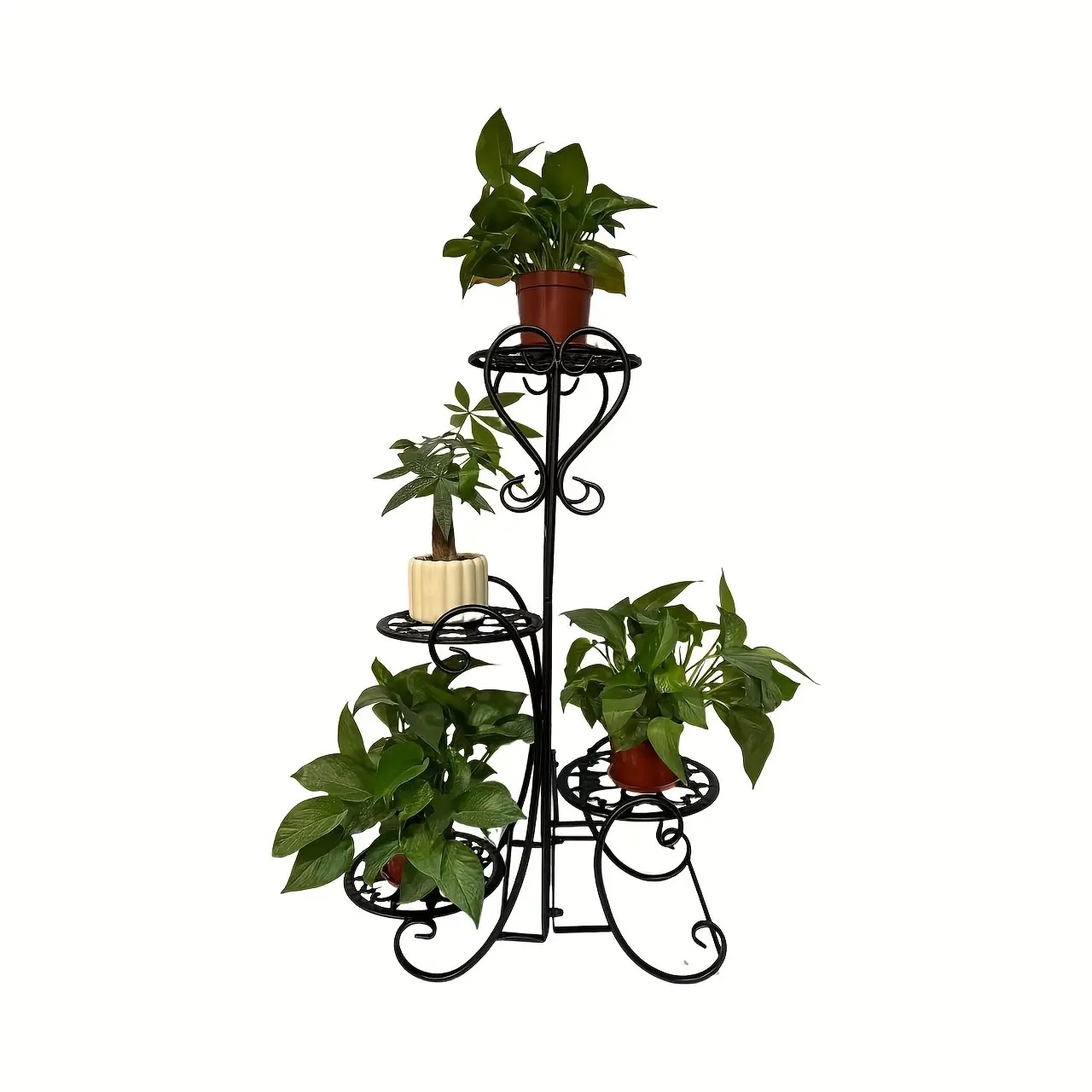 Iron Flower Stand Floor Planter Rack, Multi-Layer Indoor Plant Shelf, Greenery Succulent Holder, Living Room Balcony Decorative Storage, Garden Planter Stand