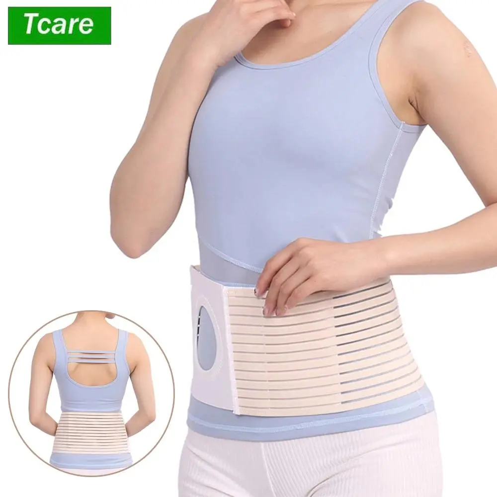 Ostomy Belt, Unisex Ostomy Hernia Support Belt Abdominal Binder Brace Ostomy Hernia Belt Stoma Support Wraps for Men Women