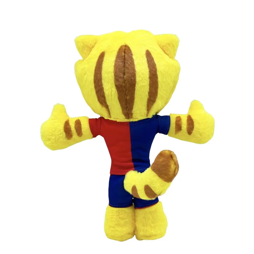 31cm Barcelona Soccer Mascot Plush Toy, Cute Tiger Football Stuffed Animal, Soft Fluffy Sports Doll, Perfect Gift for Soccer Fans, Cuddly Stuffed Animals, Soft Huggable