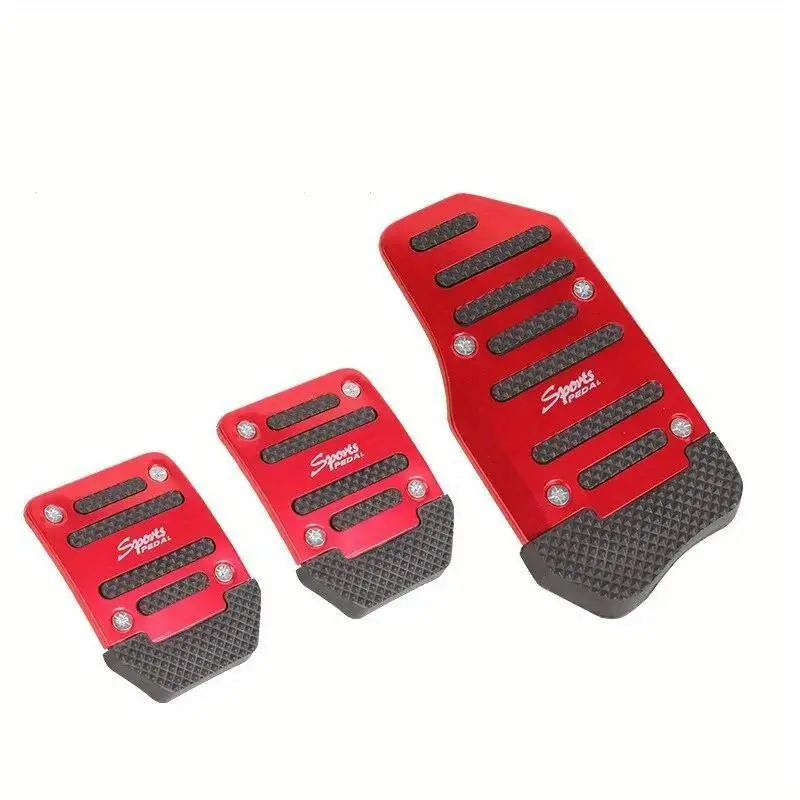 1 Set of 3pcs Automotive Accelerator Pedal Aluminum Alloy Anti Slip Automotive Pedal Or Brake Pedal Manual Accelerator Pedal Pedal System Car Accessories