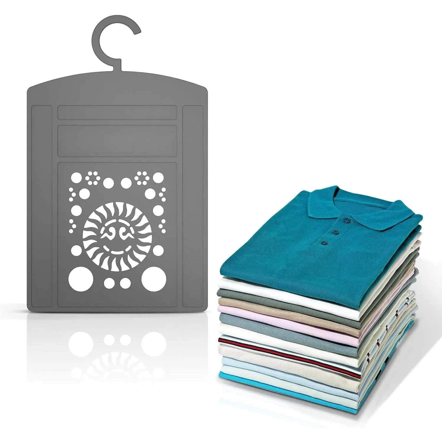Shirt Folder Board 14.1x 8.67x0.14 Inches Non-Foldable with Hook | Laundry Folder, Clothes Folding Board,