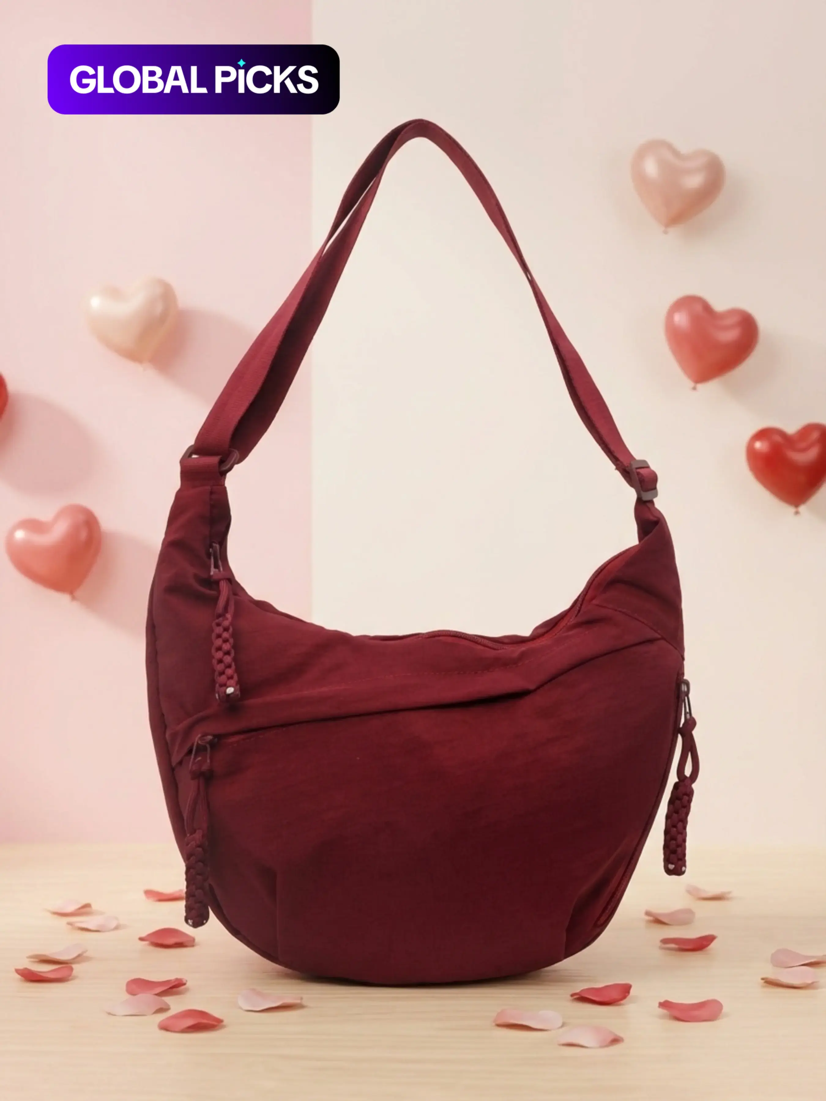 Nylon Crescent Casual Crossbody Bag for Women Men Lightweight Waterproof Casual Everyday Hobo Shoulder Tote Multi-pocket Travel Purse Corduroy Retro Slouchy Dumpling Bag Fashionable Shoulder Bag