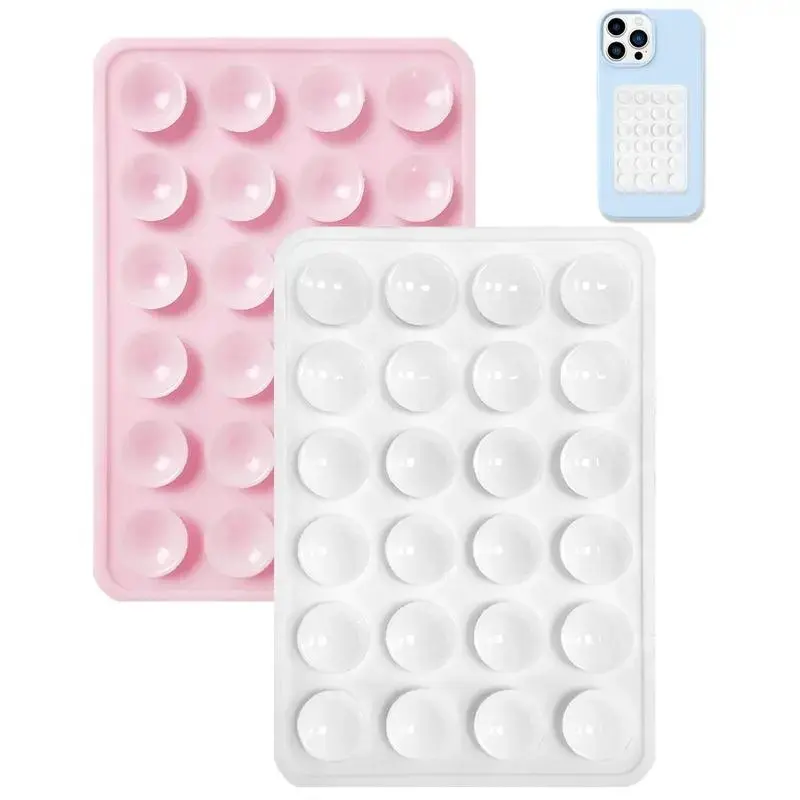 2PCS Strong Self Adhesive TPU Sticky Grip Silicone Phone Suction Pad Set Portable Non Slip Universal Smartphone Mount For iPhone Android 24 Suction Octopus Design For Hands Free Photos And Video