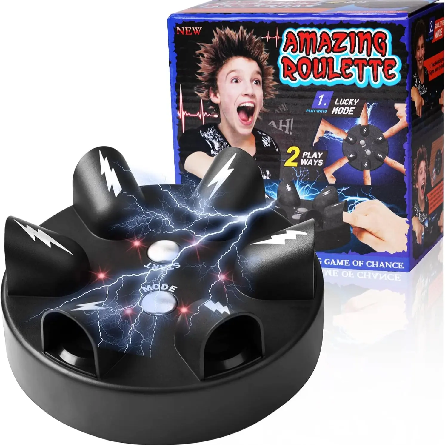 Finger Reaction Tester, Electric Roulette Game, 6-Person Set, Fun Party Props, Party Atmosphere, Interactive Tabletop Game, Entertainment Toy