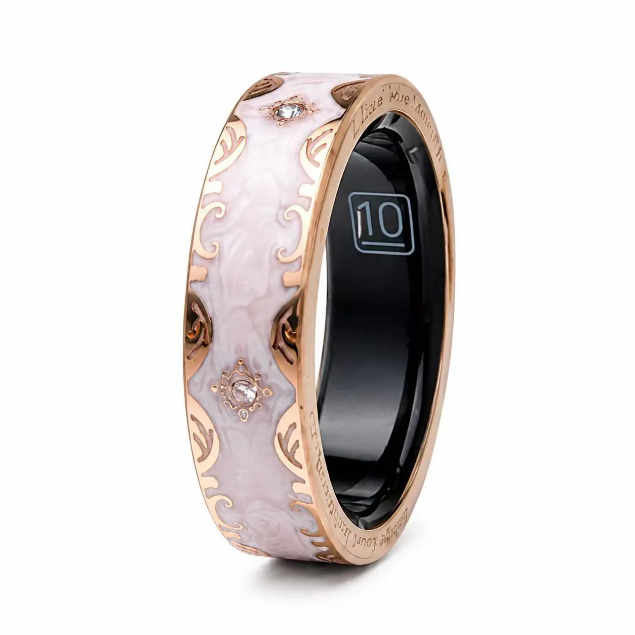 Luxury Diamond Smart Ring for Women, Fashionable Versatile Jewelry, Sports Data Tracking, Bluetooth-compatible Sync, Smart Wearable Gift, Health Tracker Ring