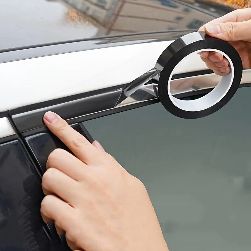 PVC Car Sticker 5m/196.85 Inches, DIY Adhesive Protection Strip, Easy Installation, Versatile Use, Suitable for Automatic Door Entry Mats and Side Mirrors, Automotive Accessories, Automobile Decals, Sticker For Cars