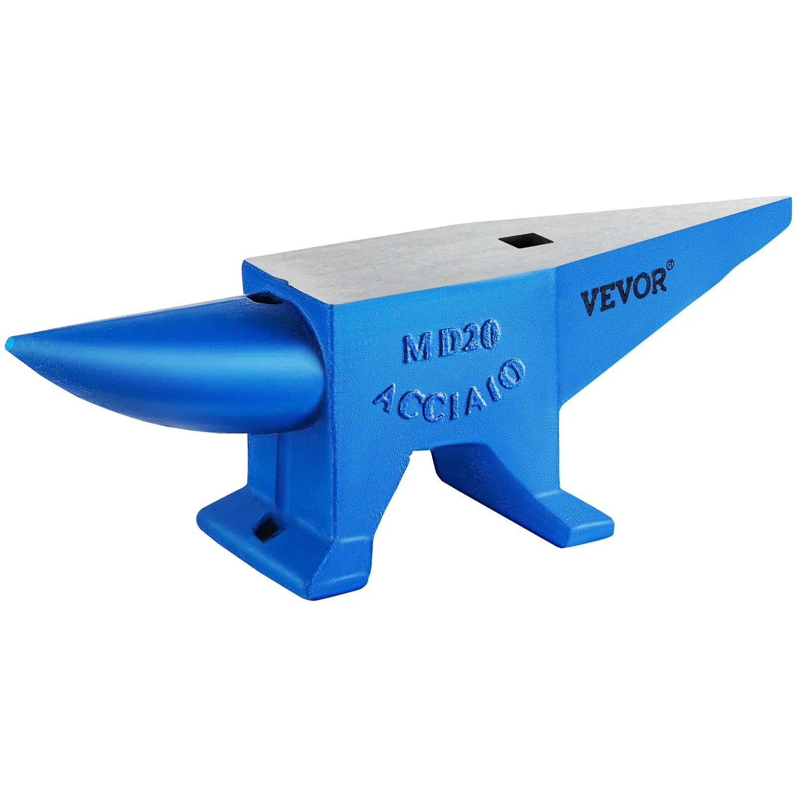 【DealsForYouDays】VEVOR Single Horn Anvil 44Lbs Steel Anvil Blacksmith for Sale Forge Tools and Equipment Anvil Rugged Round and Square Hole Horn Anvil Blacksmith Jewelers Metalsmith Blacksmith Tool