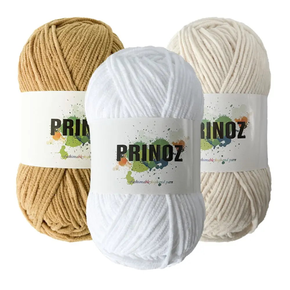 3-Pack Matte Chenille Yarn, 50g Per Ball, Total 150g, 100% Polyester, Soft Skin-Friendly, No Pilling, Multi-Color Options, Ideal for Handmade Projects