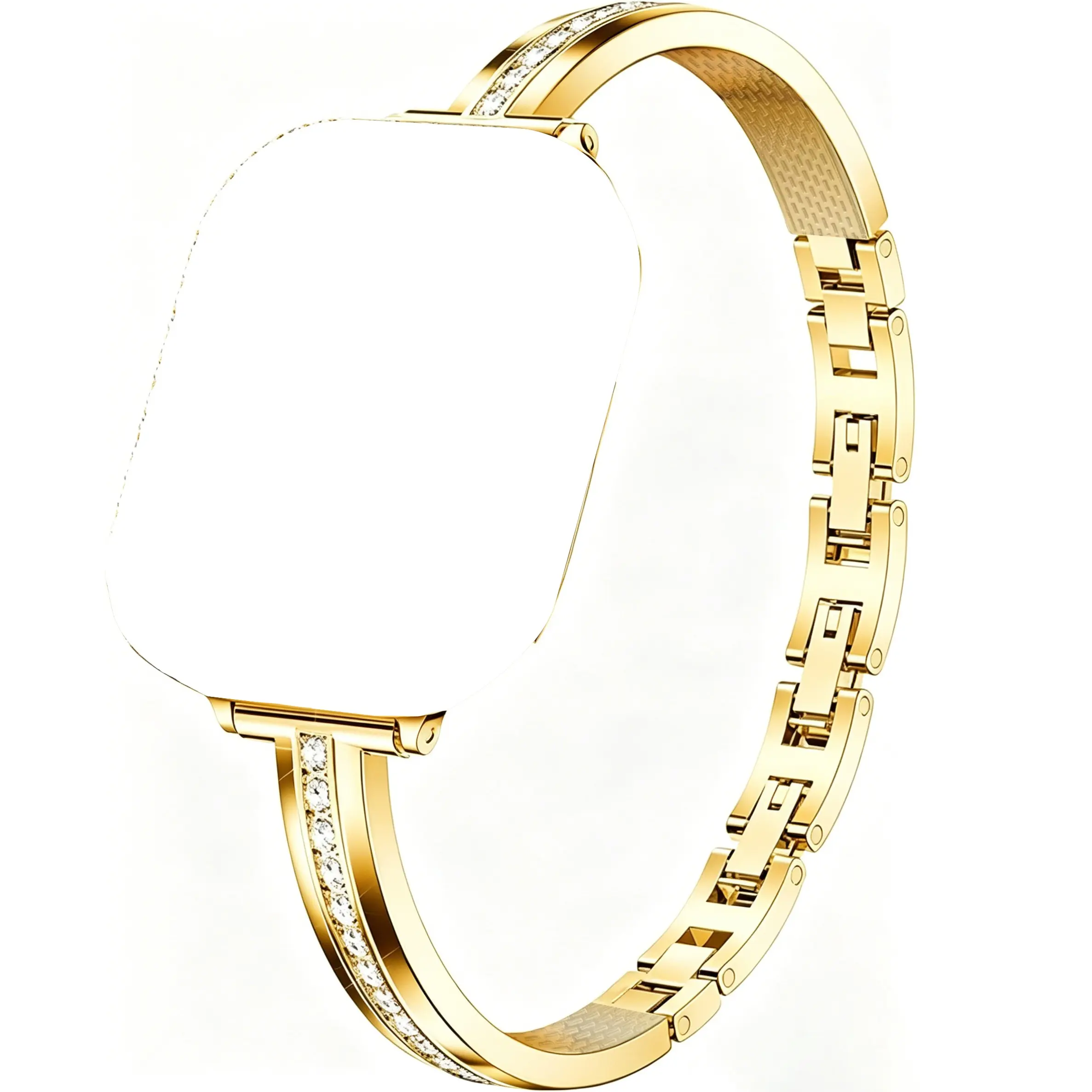 1 women's minimalist metal curved diamond studded chain strap, Smart Watch Straps, Smartwatch Strap, suitable for Apple Watch 38/40/41/42/44/45/46/49mm series, adjustable and durable, suitable for Apple Watch Ultra/SE/11/10/9/8/7/6/5