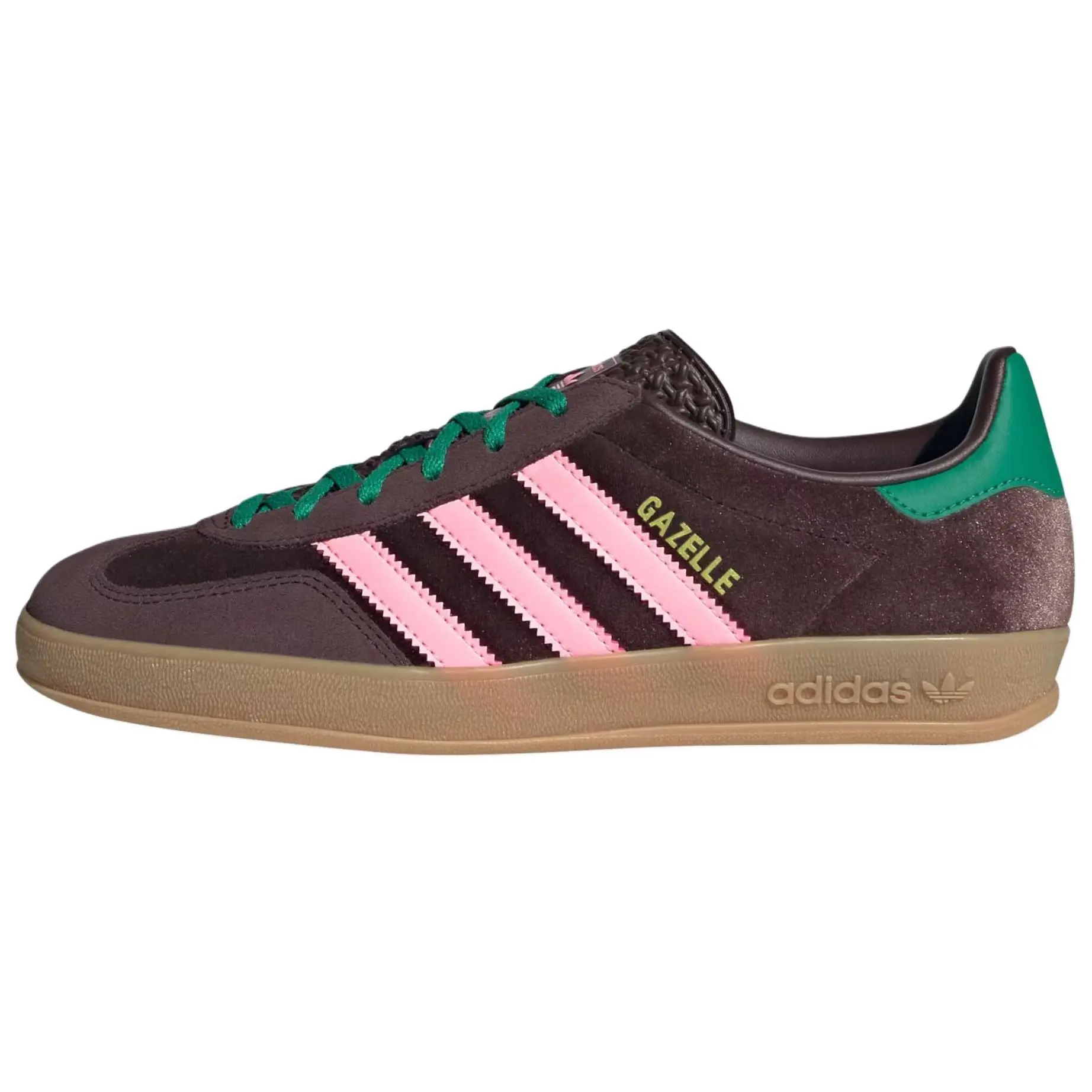 adidas Wmns Gazelle Indoor 'Dark Brown Pink Green Velvet' JI2714