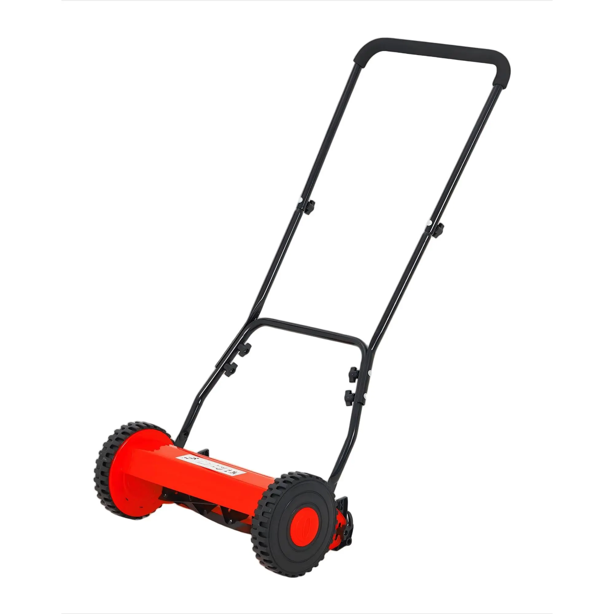 14-Inch 5-Blade Push Reel Lawn Mower with Adjustable 0.4-4 In. Cutting Height for Small Yards