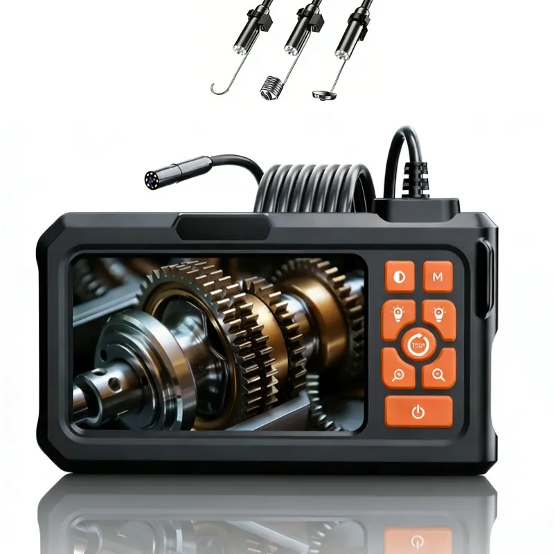 Lighted Endoscope Camera, Snake Camera with Light, Diagnostic Tool, 1080P HD, 4.3 Inch IPS Screen, Ip67 Waterproof, Automotive Vehicle Maintenance, Machine Inspection