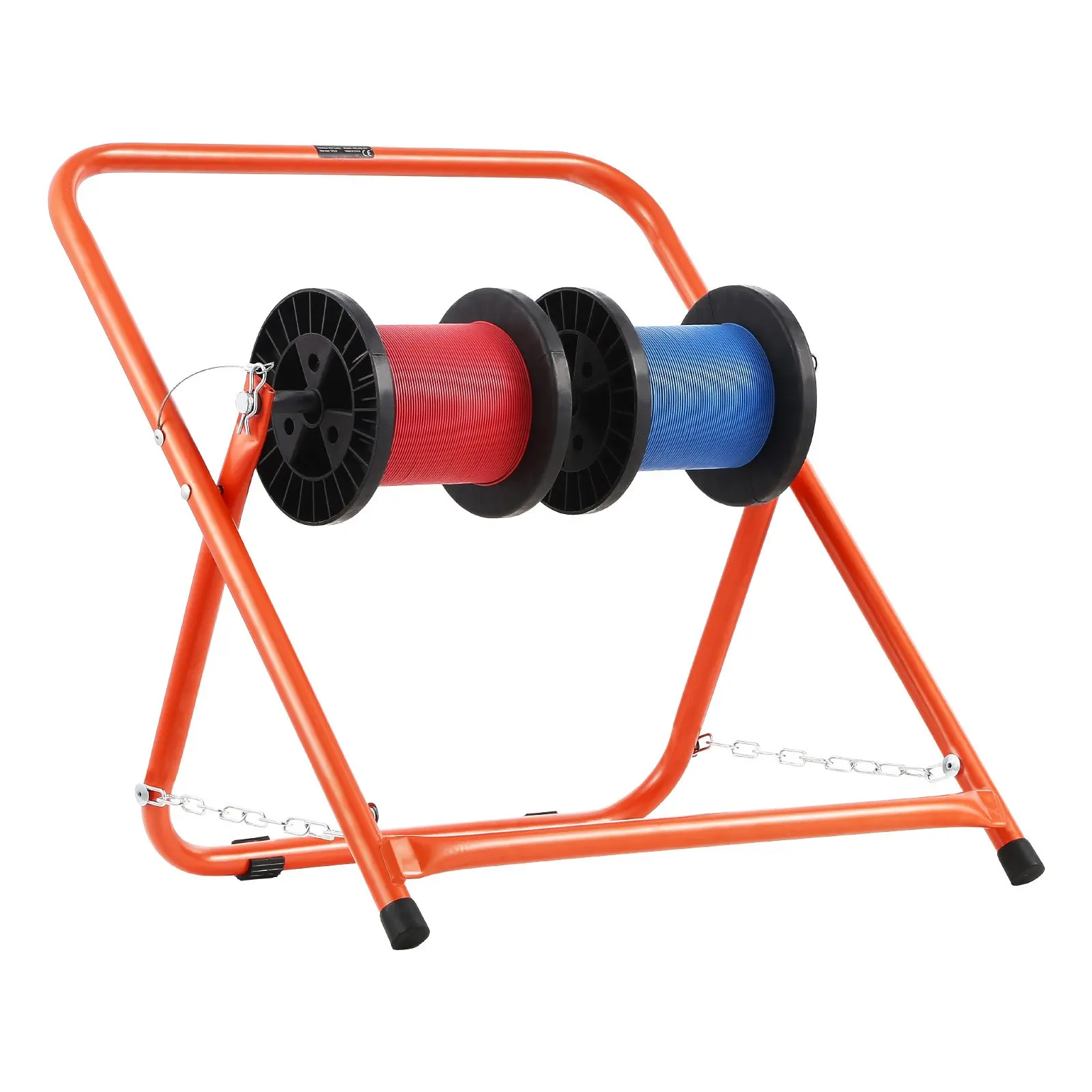 【toolupgrade】VEVOR Cable Caddy, Heavy Duty Steel Frame, Spool Holder for Electrical Wires, Portable Wire Dispenser for Up to 20 in Diameter Spools, 100 lbs Capacity for Cable Reels, Electrical Industrial Retail