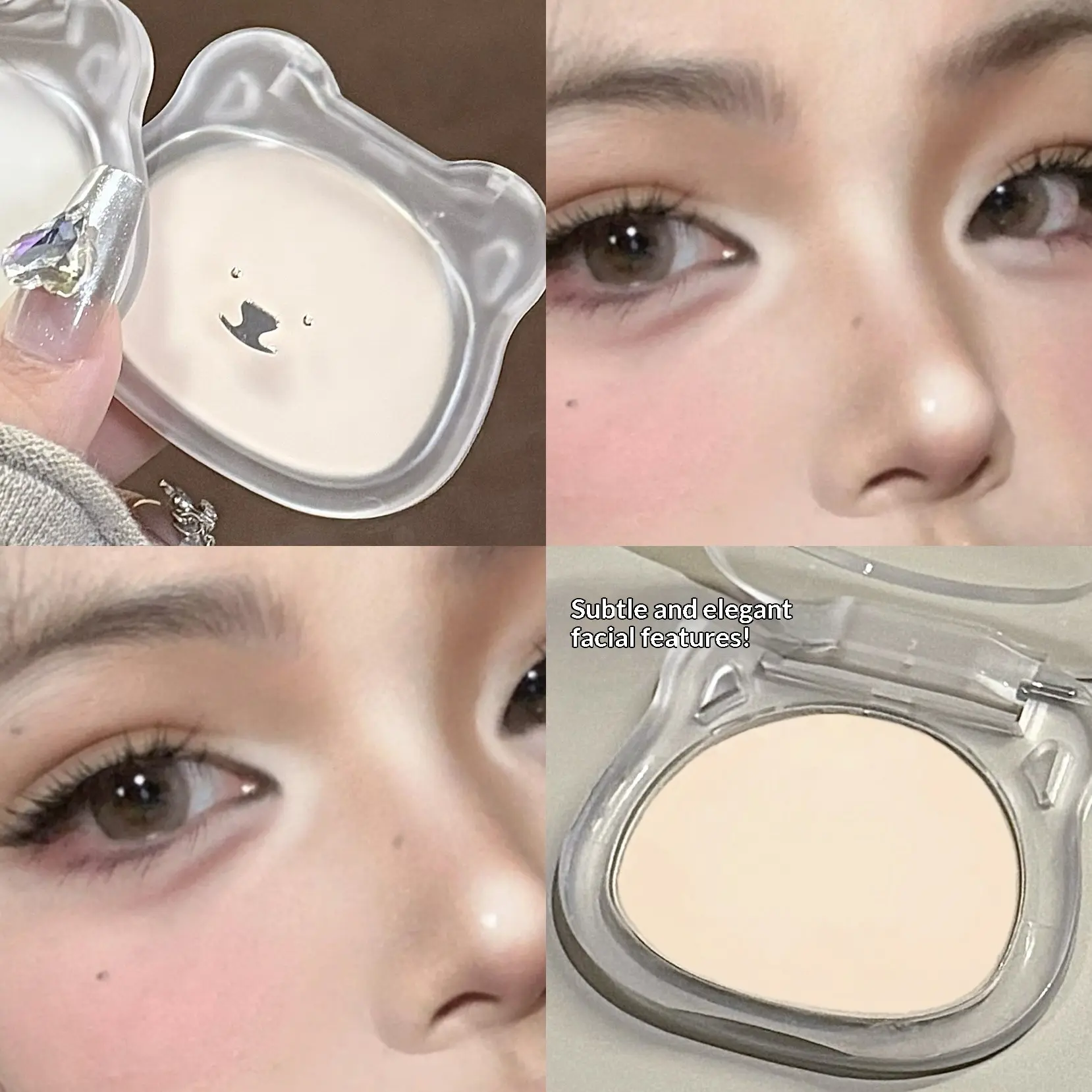 Kakashow Matte Highlighter Concealer Powder, Face Brightening, Long-Lasting Oil Control, Sculpted Nose Shadow, Smooth Finish