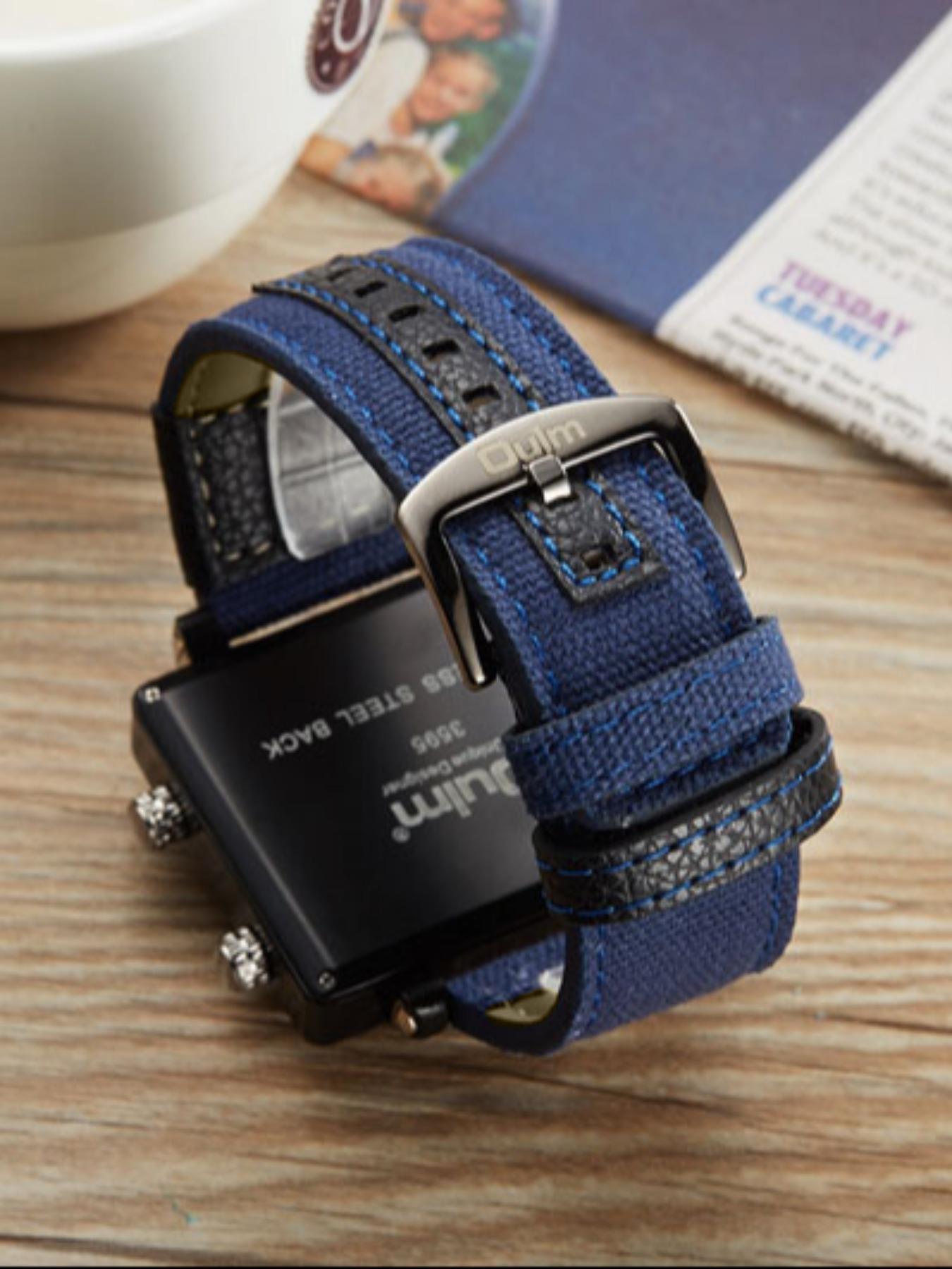 Men's Business Fashion Square Dial Quartz Watch, with Box, 2024 New Style Fashion Multifunction Watch for Party, Trendy All-match & Exquisite Watch for Birthday Gift, Trendy Multifunctional Watch, Business Fashion Watches