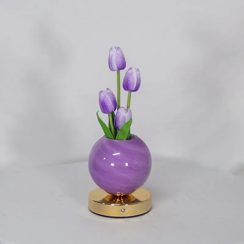 New Simulation Tulip Bouquet Night Light Flower Lamp 3 Color Touch Dimmable USB Rechargeable Table Lamp, Aesthetic Ambient Light Bedroom Lighting For Bedroom Bedside Desk, Elegant Decorative Lights Ideal Gift For Wedding Valentine Birthday