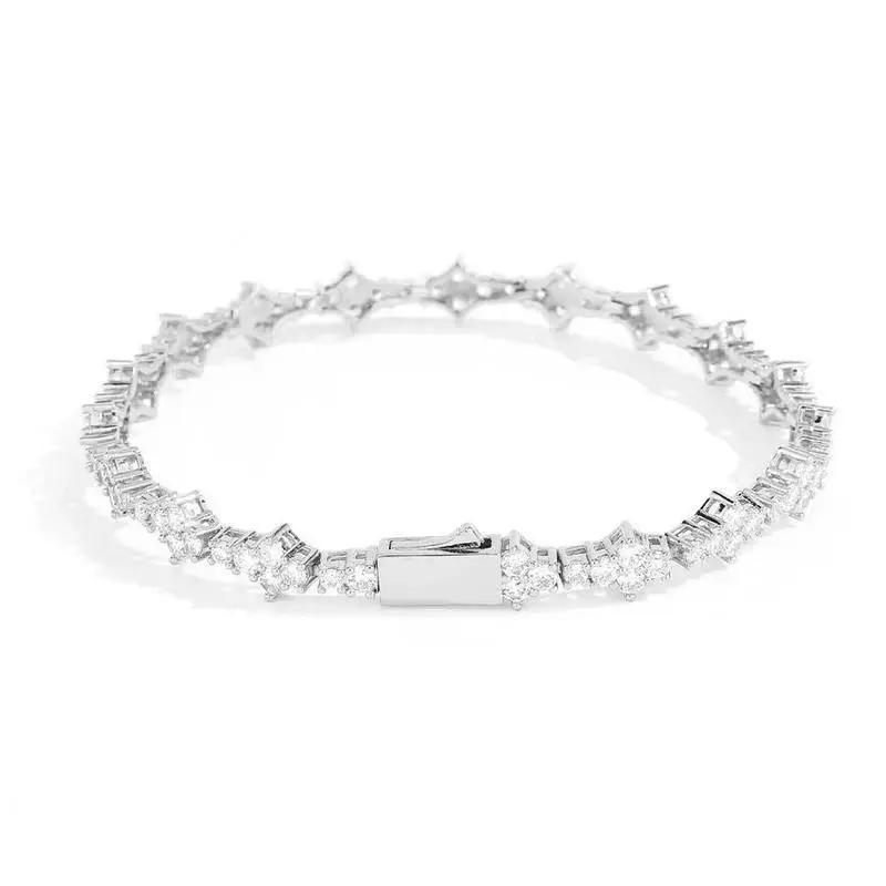 6.5mm Classic Tennis Bracelet, 18K Gold Plated Cubic Zirconia Unisex Bracelet, Premium Fashion Accessory for Men & Women, Ideal for Everyday, Party Wear & Summer Vibes
