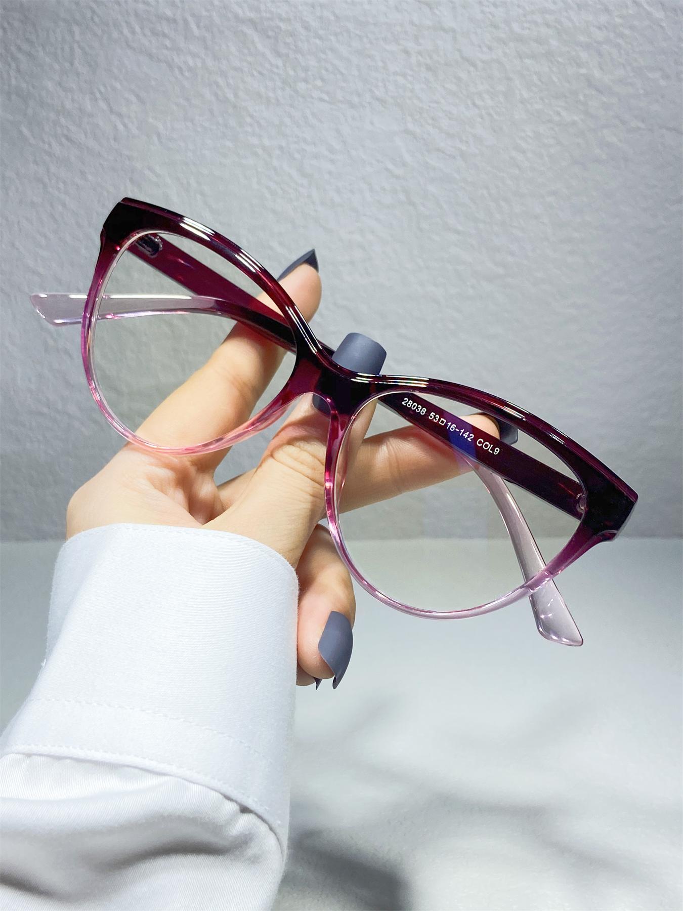 1 Pair Simple Eyeglasses for Everyday Use, Cat Eye Frame Fashion Eyeglasses, Casual Glasses, Travel Accessories for Women & Men, Fashionable Frames Glasses