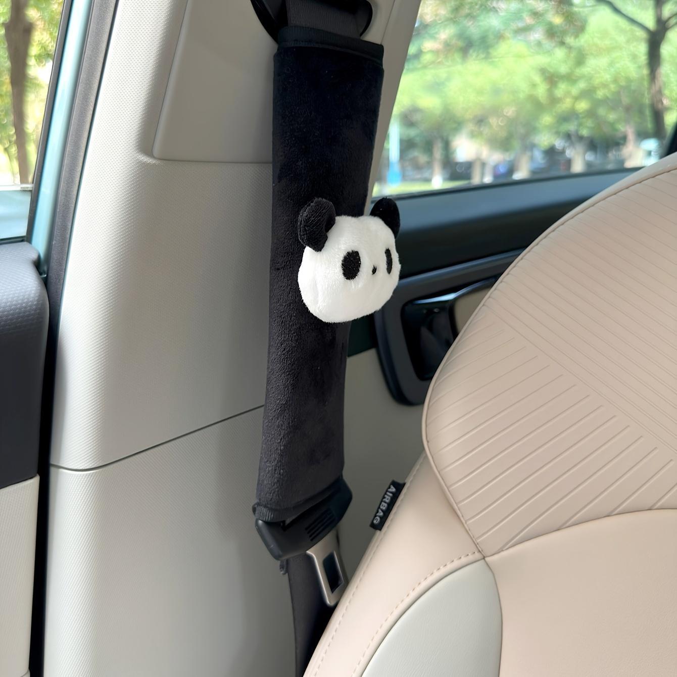 Cute Panda Design Car Seat Belt Shoulder Pad, Creative Car Seat Belt Shoulder Protector, Car Interior Decoration Accessories for Women & Girls