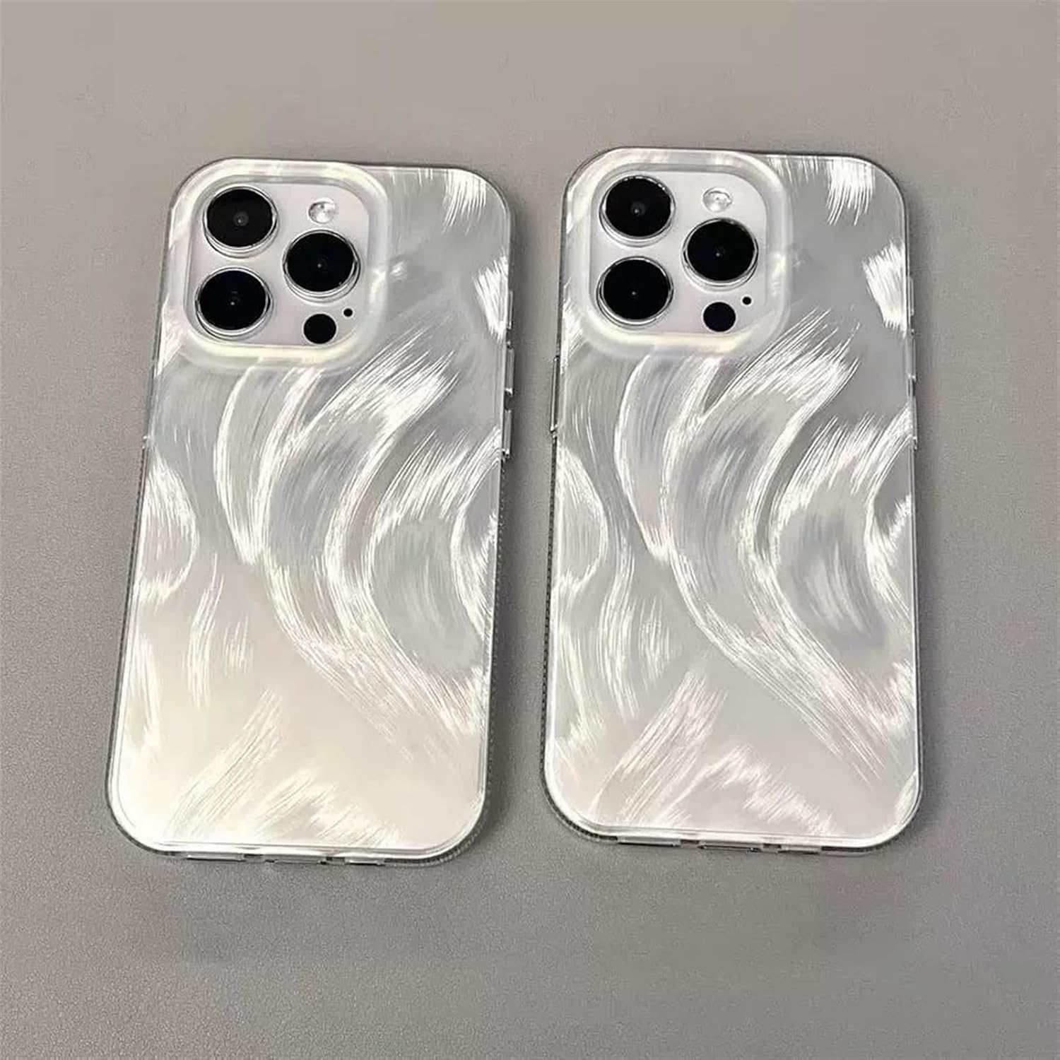 DarlingCase Fuzzy Feather Yarn iPhone 17 Pro Max Case, Fits iPhone 15 Pro Max, iPhone 14 Pro, iPhone 13, Soft Plush Texture Cover with Electroplated Accents – Cozy Feel, Stand Out Cute