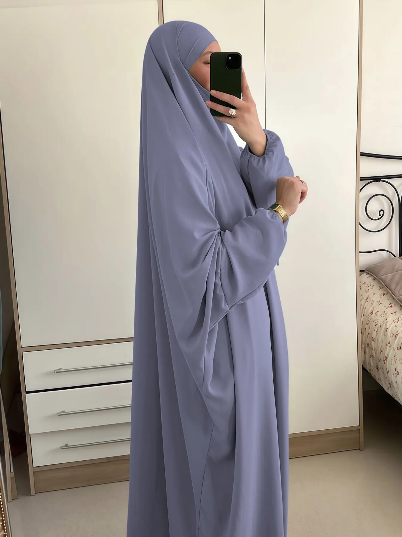 Hijab Khimar Loose-Fit Long Robe, Privacy-Enhancing Top-Quality Ghutra, Muslim Women's Prayer Headscarf, Islamic Clothing Khimar