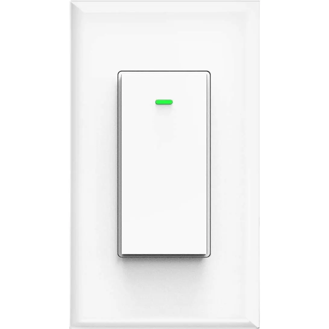 , WiFi  Light  Compatible with  Alexa and  , Neutral Wire Needed, with Remote Control, Timing Schedule, No hub Required MK36 (1Pack)