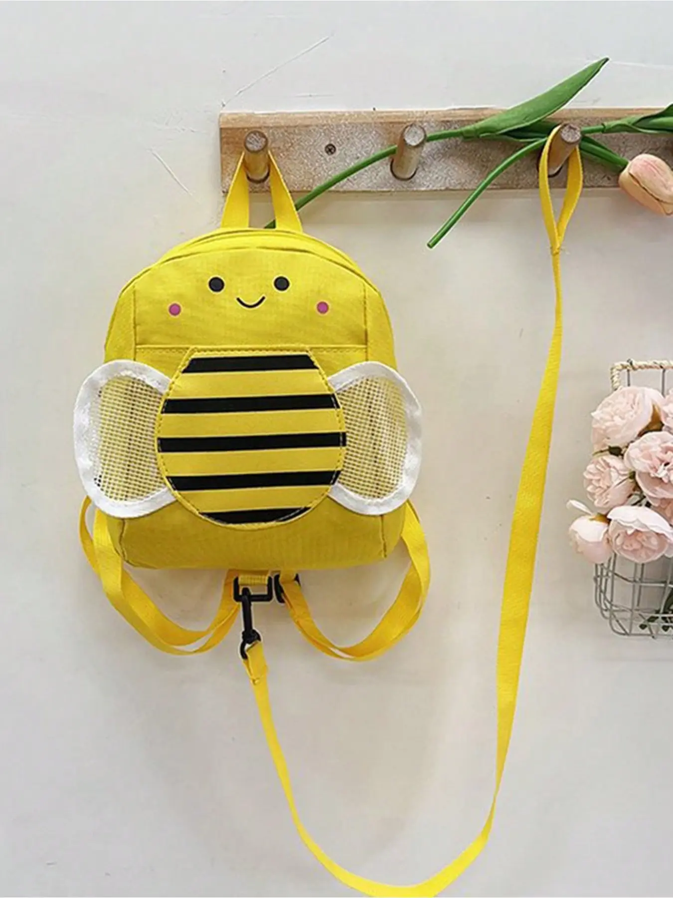 Cartoon Bee Backpack, Lightweight Anti-Loss School Bag, Adjustable Straps, Fashionable Design, Ideal Gift for Students, Daily Use