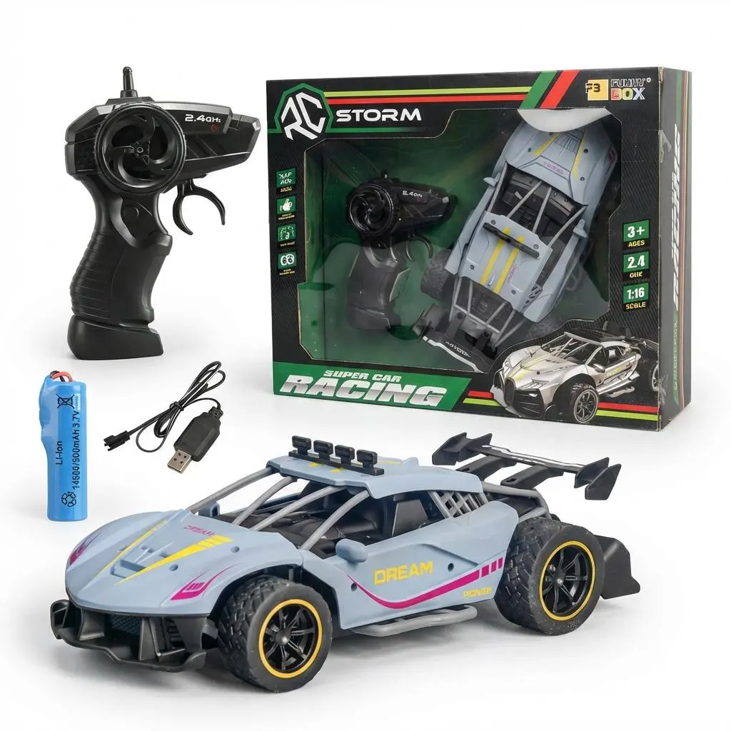 1:16 High Speed RC Drift Racing Car – 2.4GHz Remote Control Off-Road Vehicle with Fast Driving & Stunt Performance | Cool Racing Toy Gift for Kids Boys & Girls Age 6+