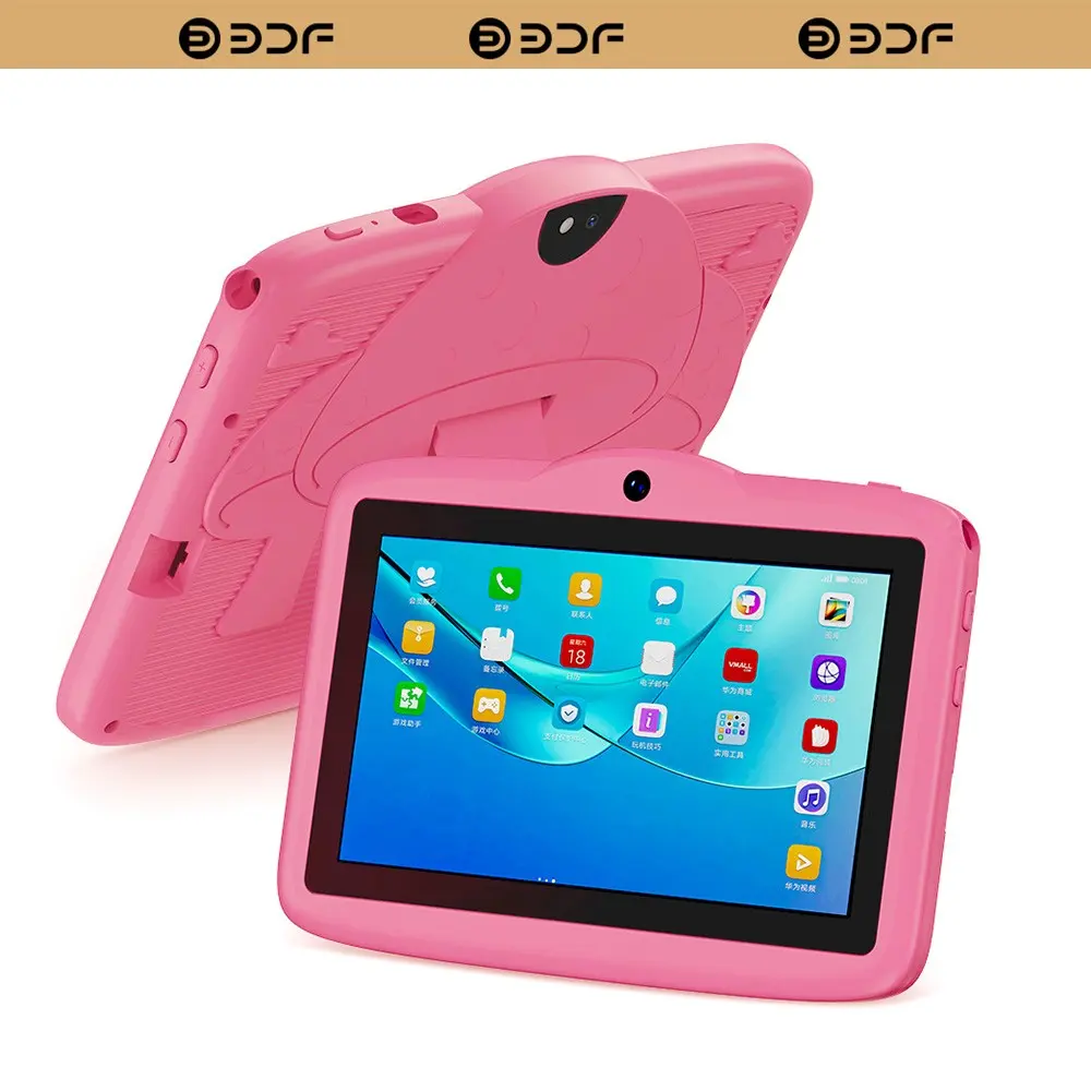 Bdf 7-Inch Kids Tablet, Android 13.0, 4GB RAM 64GB Storage, 1280x800 Display, Dual Cameras, WiFi, Bluetooth-compatible, Shockproof Case, Parental Control