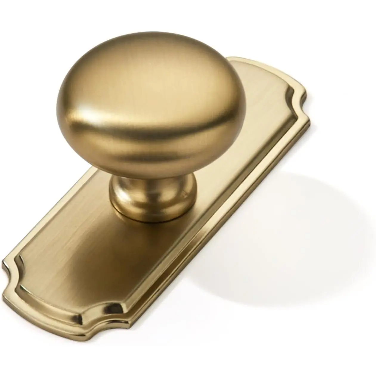 10 Pack 1-1/4 inch Backplate for Cabinet Knobs Champagne Bronze Drawer Knobs Satin Brass Cabinet Hardware  Knobs with Backplate