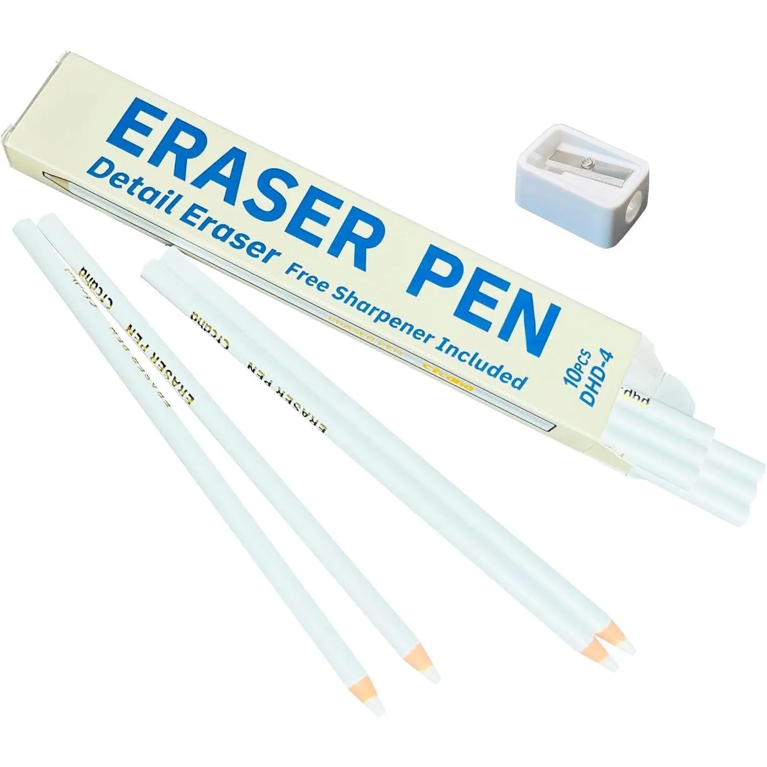 Pencil Shaped Erasers, Precision Pencil Erasers 10 Pack | Erasers for Sketching, Drawing, Artists & School Homework