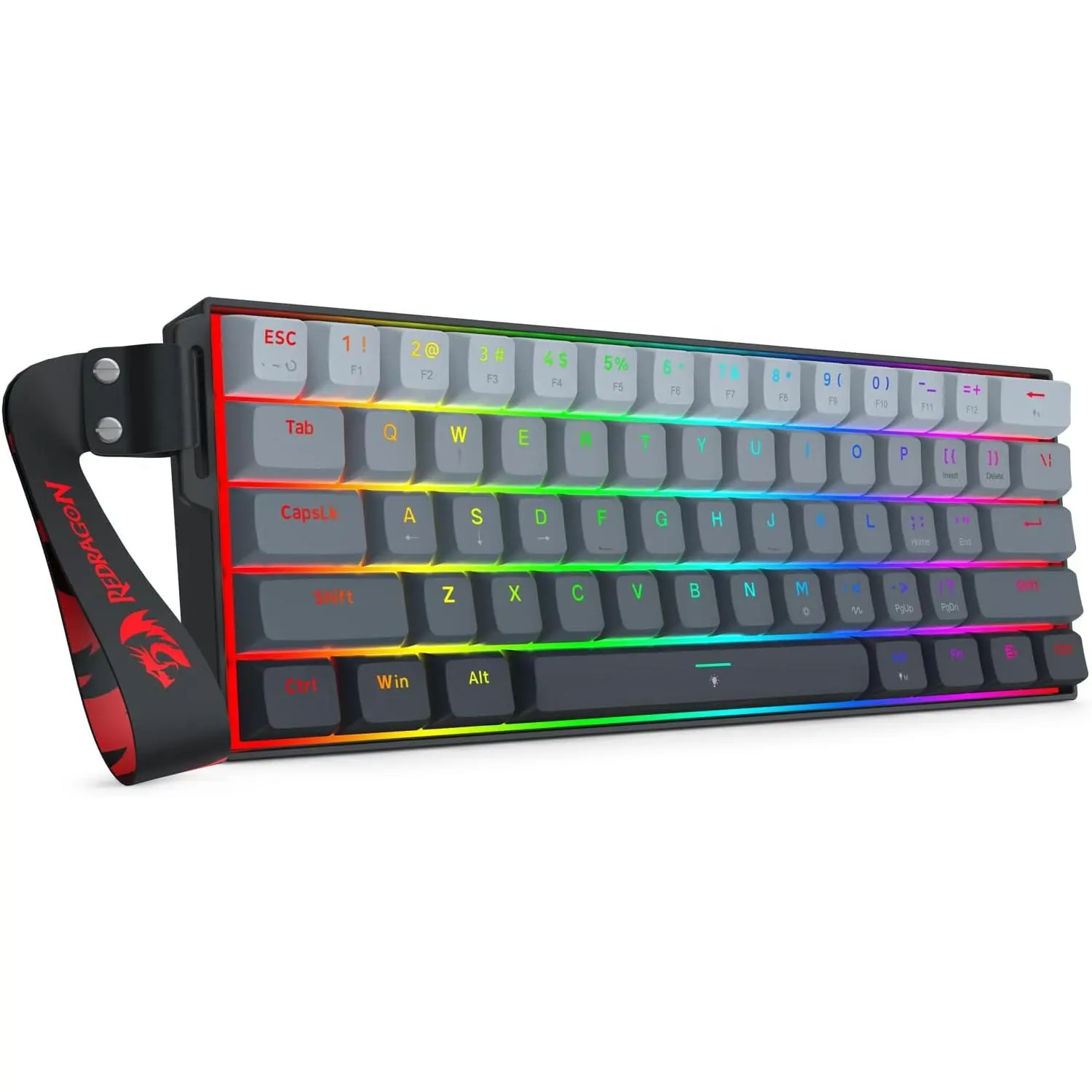 Redragon K617 HE Wired Hall-Effect Rapid Trigger Magnetic Gaming Keyboard | 8K Polling Adjustable Actuation, 61 Keys Design for More Room to Aim, Swap-Ready Socket for Mod, RGB Pro Software Supported