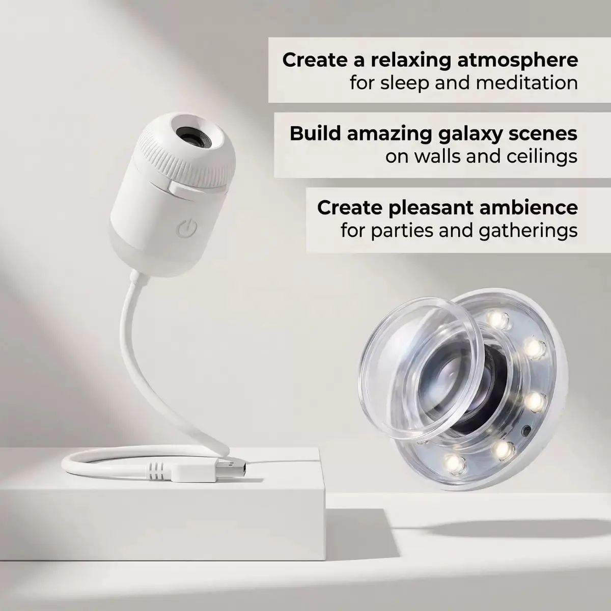 Car Starry Sky Ambient Lighting: Plug-and-Play Milky Way Spotlights-Romantic Starry Sky Decor for Your Car Interior