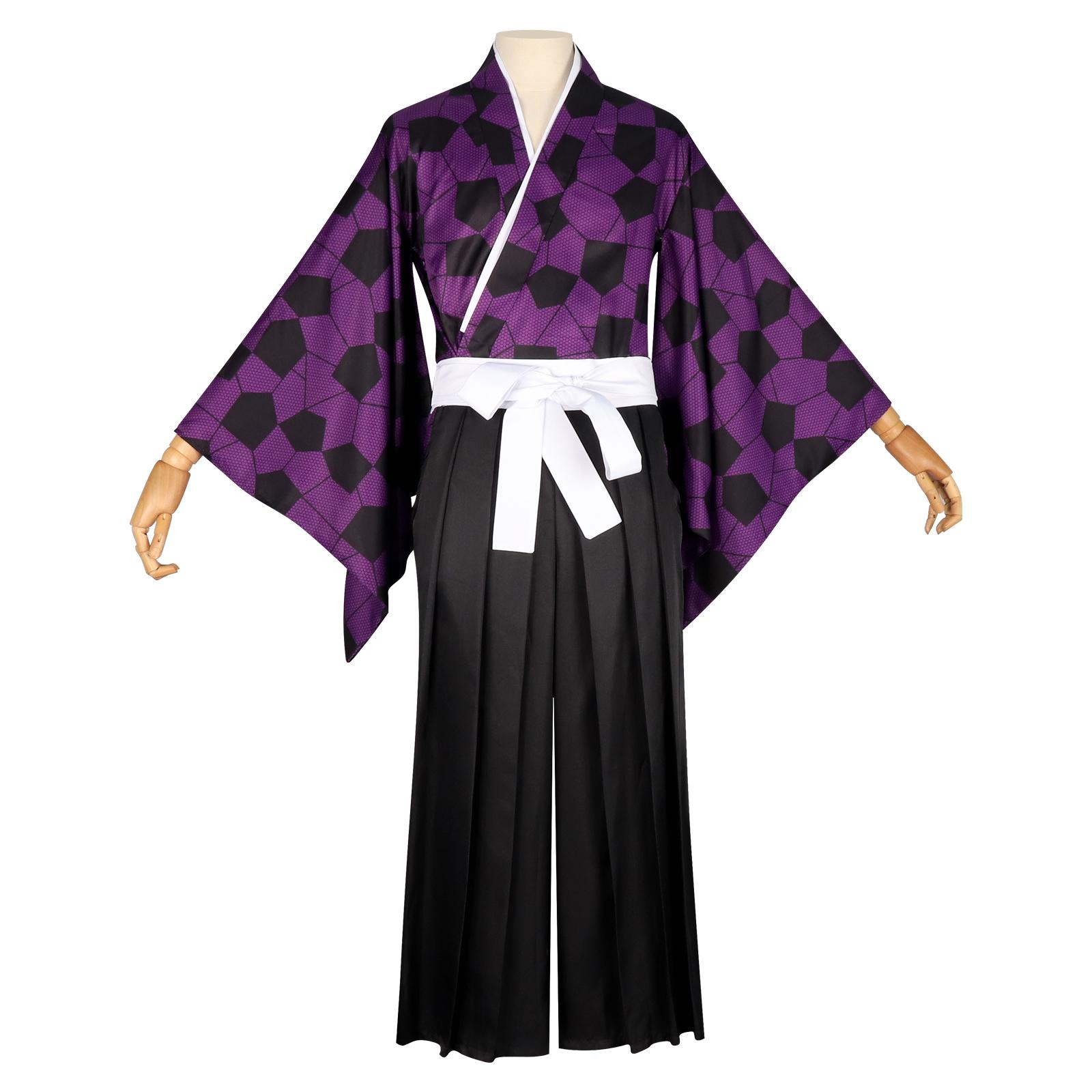 Anime demon killer Kokushibo role-playing costume and kimono uniform Halloween