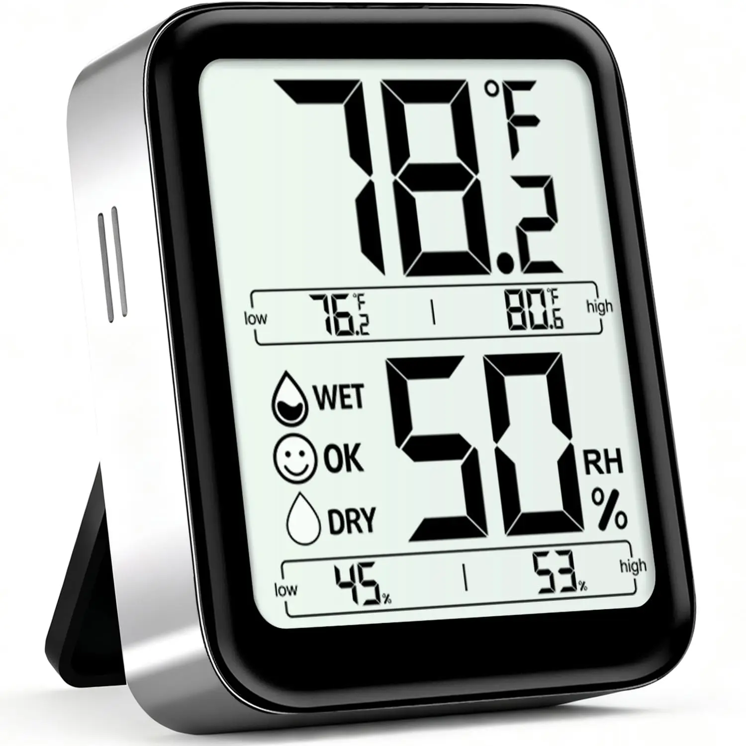 Room Thermometer Indoor Hygrometer Digital Temperature and Humidity Sensor Meter Humidity  with Max/Min Records - AAA  Included