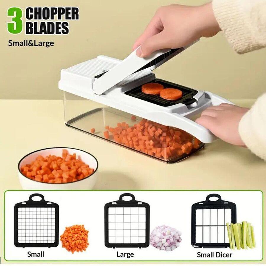 22-in-1 Vegetable Chopper Set, Multifunctional Vegetable Cutter with Container, Potato Cutter, Kitchen Fruit Vegetable Slicer and Food Chopper, Practical Kitchen Utensil & Gadget, Kitchenware 22-in-1 Vegetable Chopper Set, Multifunctional Vegetable Cutter with Container, Potato Cutter, Kitchen Fruit Vegetable Slicer and Food Chopper, Practical Kitchen Utensil & Gadget, Kitchenware