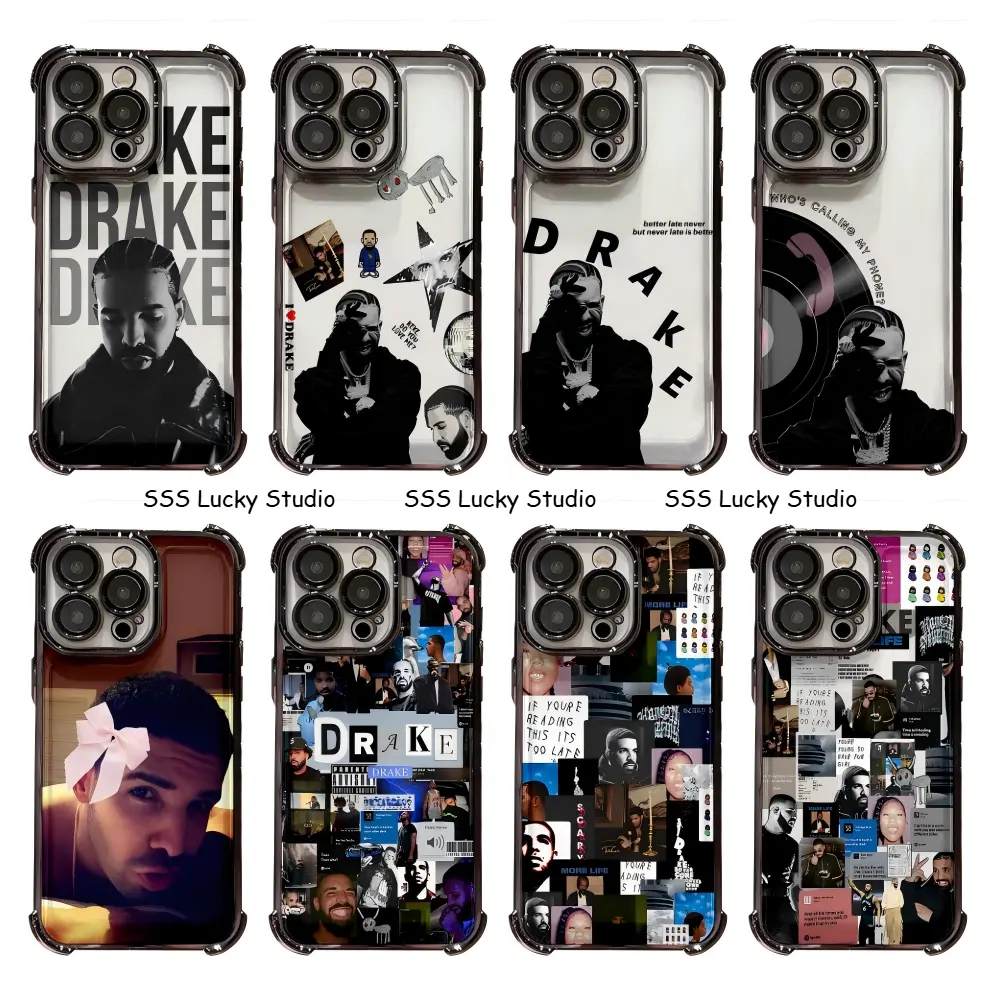 Hot Singer Drake Phone Cases For iPhone 12-17 ProMax/Pro/Plus/Air,Black Pink Transparent Shockproof Casing Cover Accessories,Ideal Birthday Holiday Gift