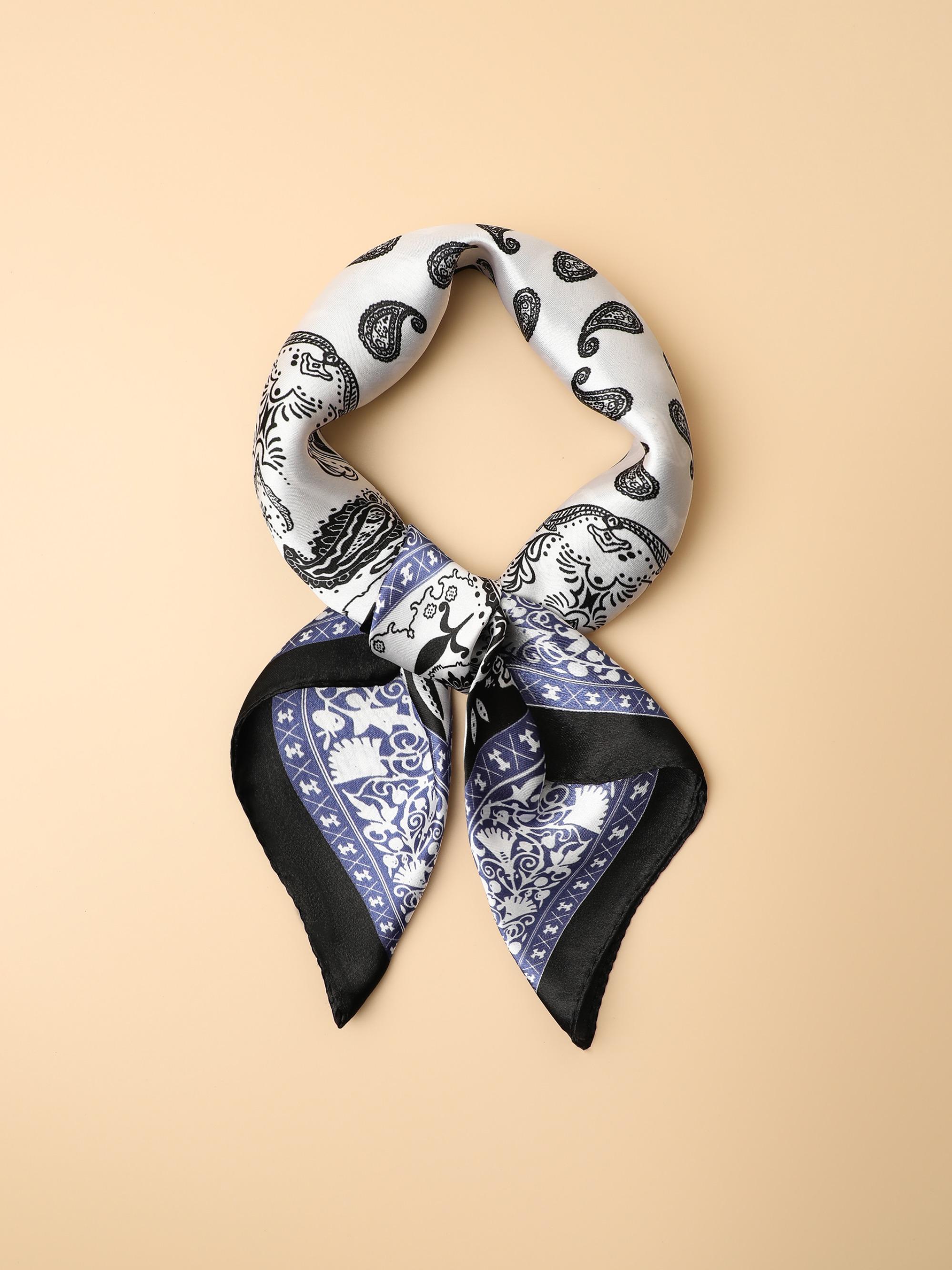 Paisley Print Square Scarf, Fashionable Soft Comfortable Bandana for Women & Men, Casual Versatile Scarf for Daily Wear, Boho Style Scarf, Fashion Accessories for Spring & Fall