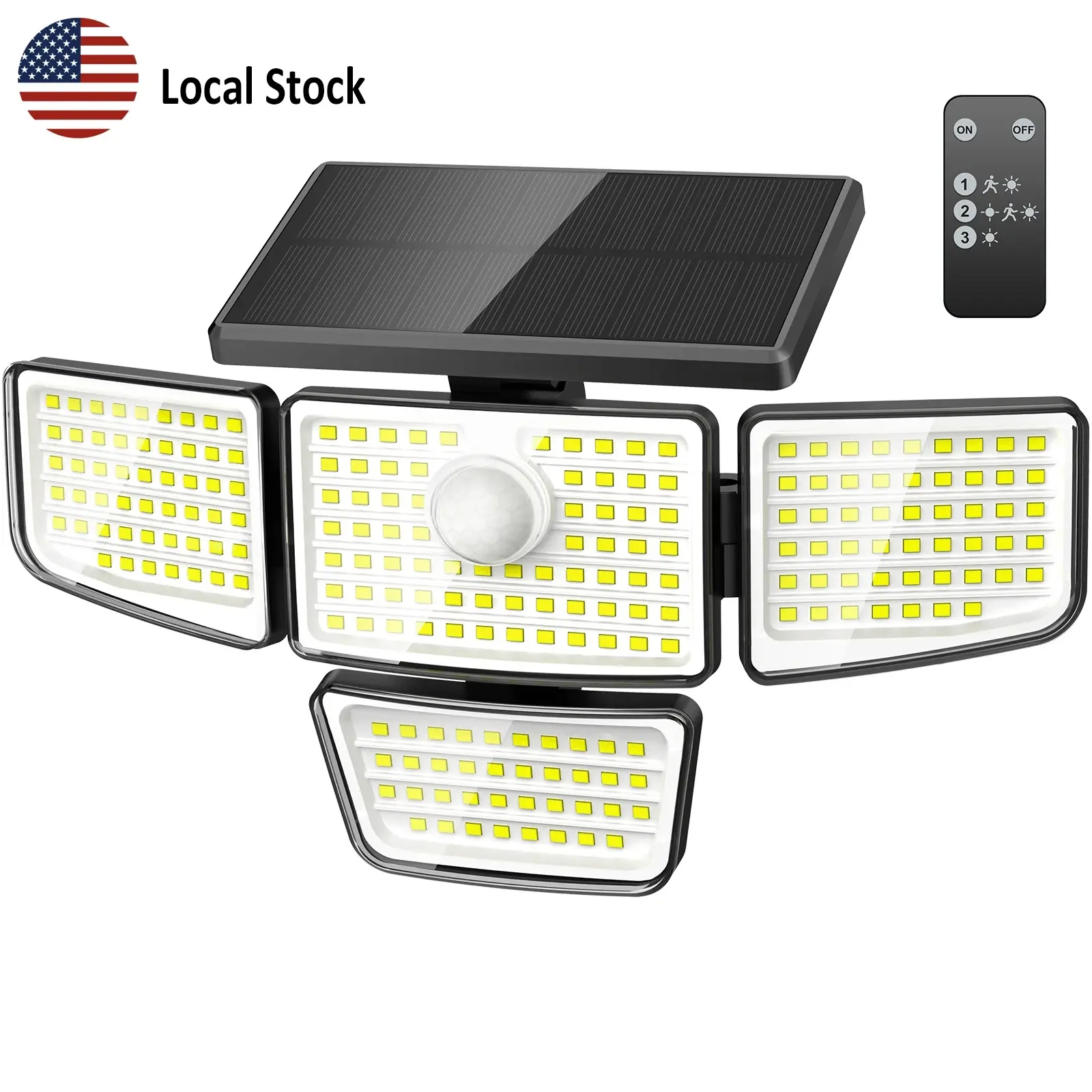 Solar Wall Light Outdoor, Motion Sensor LED Security  Light, IP65 Waterproof, Remote Control, Dusk to Dawn,  Ships from US Fast Delivery, for Garden Yard Garage  Porch Entryway