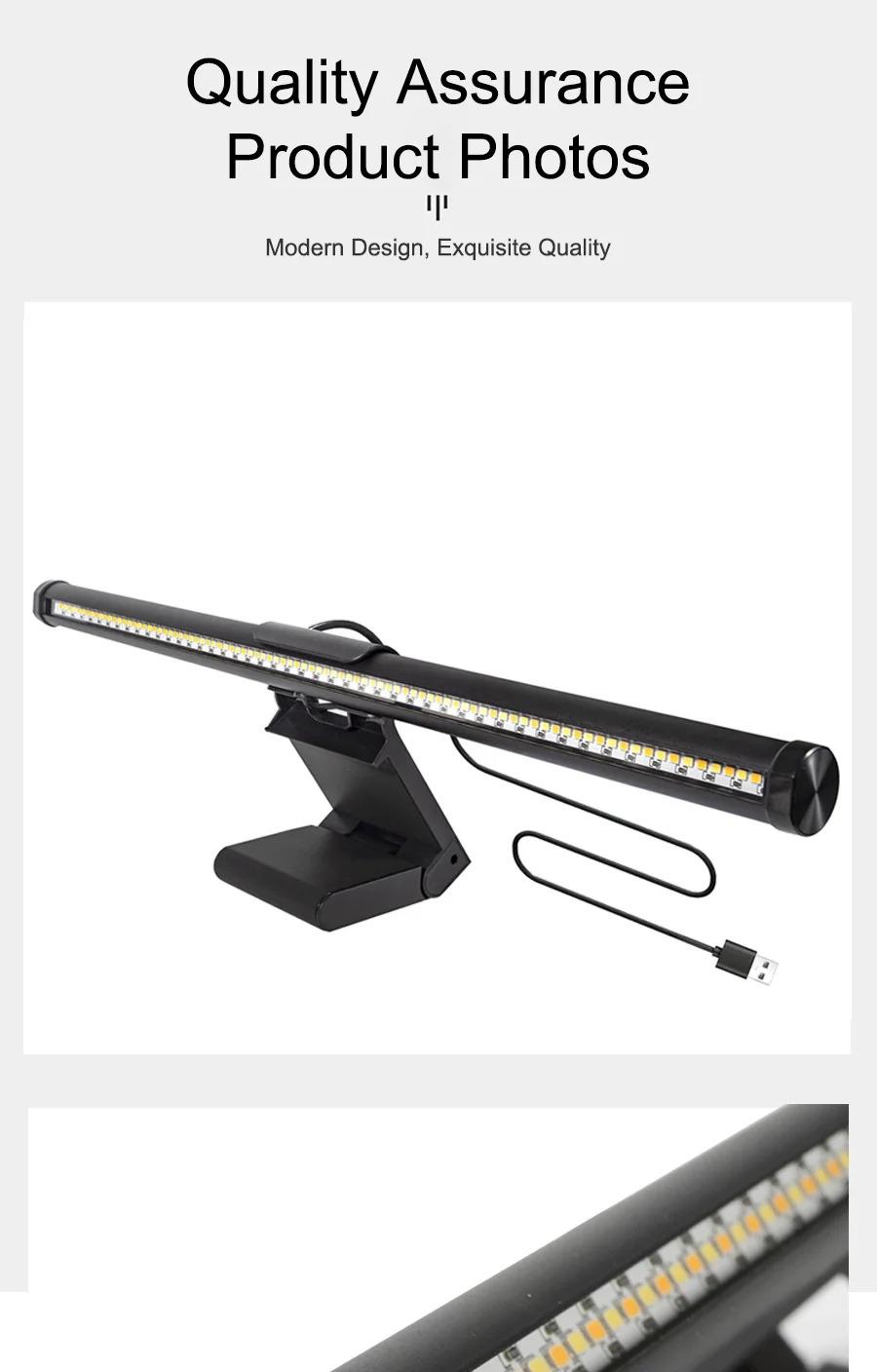 Computer Monitor Light, Screen Monitor Light Bar for Eye Caring, USB Reading LED Task Lamp with Touch Control & Stepless Dimming, 3 Color Modes No Glare Space Saving for Home Office Desk  There are also RGB40cm optional  Rgb Lighting Led Ambient Lighting