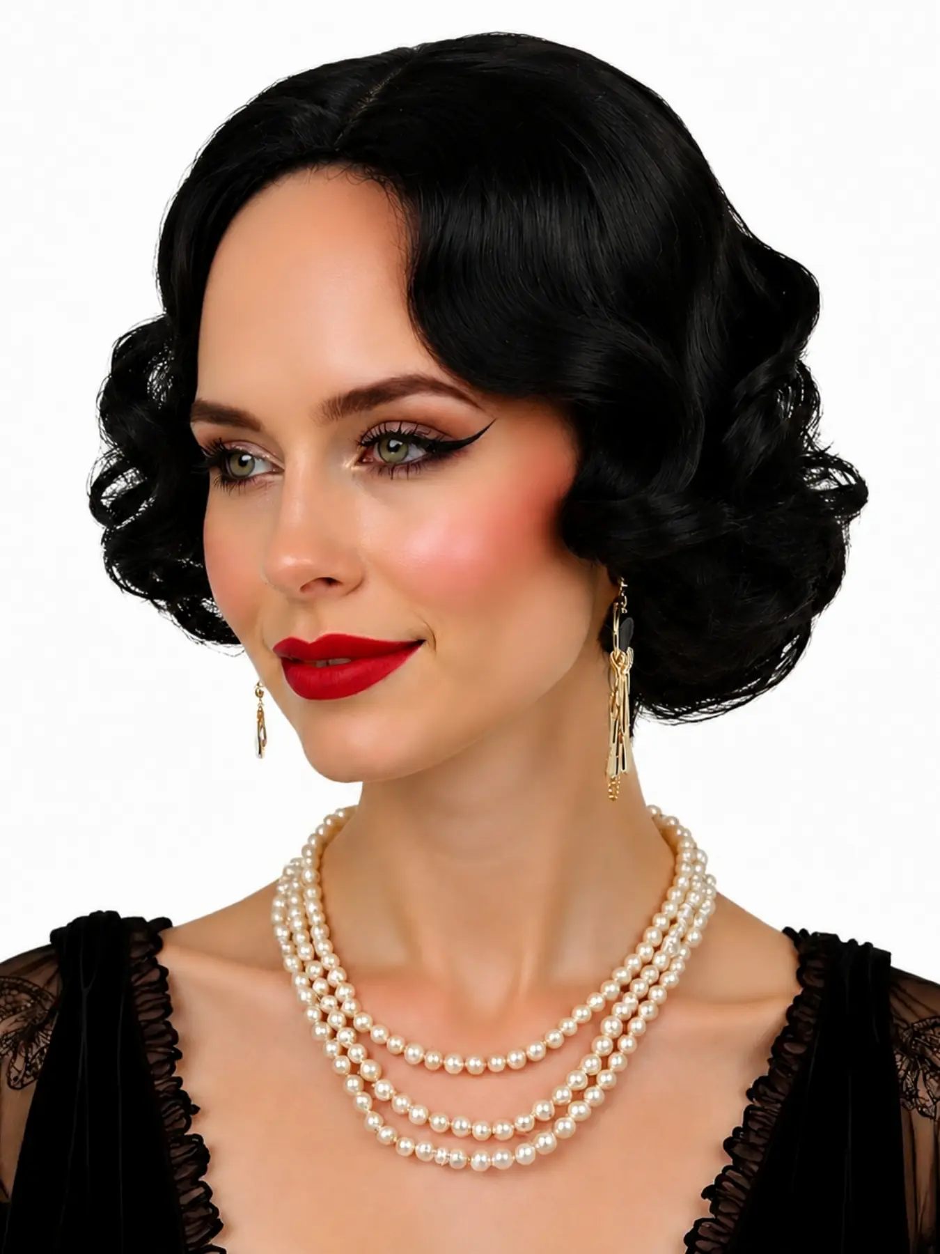 Short Curly Wigs For Women Anime Cosplay Wig Natural Hair Synthetic Hair 1920s Carnival Halloween Costume Fancy Dress Up Drag Queen Party Flapper Wig