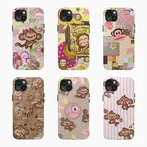 Monkichi Cutest Design Monkey Funny Themed Phone Case Premium Texture, Anti-Drop, Anti-Fingerprint For IPhone 17-11, Pro Max, Pro Plus, and Samsung S26-22 Protection Safety