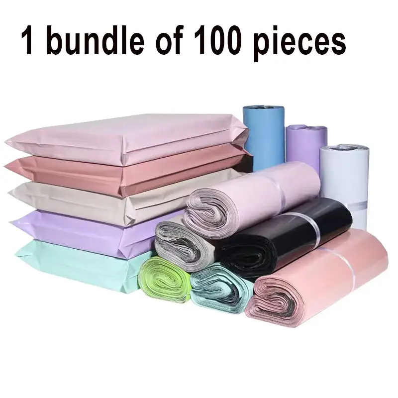 100 Pcs Polyethylene Shipping Bags, Opaque Pe Plastic Mailer Envelopes, Self-Adhesive Closure, Gift Shoe Storage Packaging