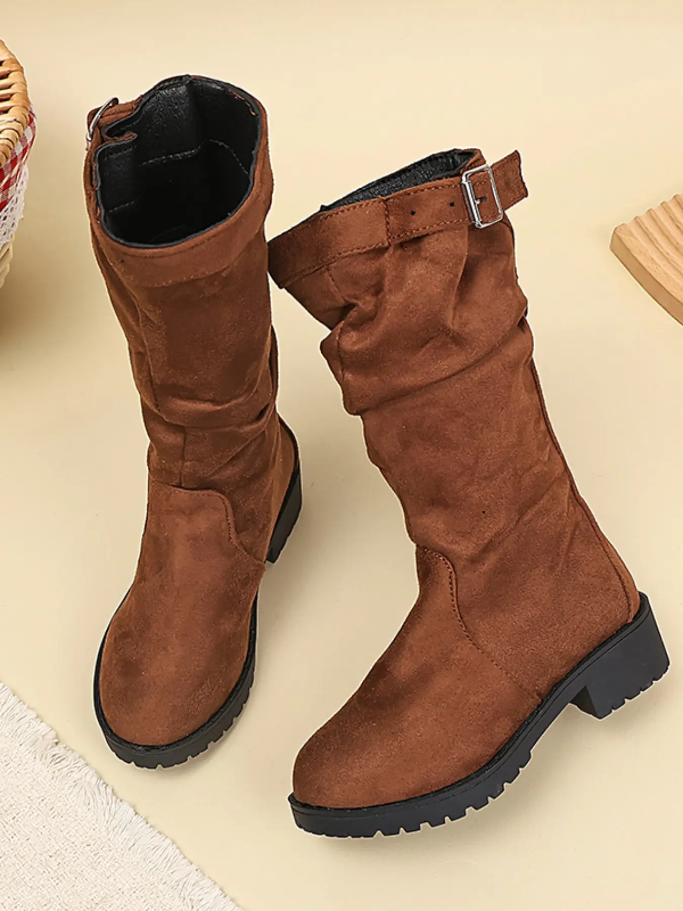 Fashionable Cute Kids Boots, Comfortable Side Zipper Boots for Girls, Casual Trendy Boots for Daily Wear, Perfect for Students, Zipper Design Boots