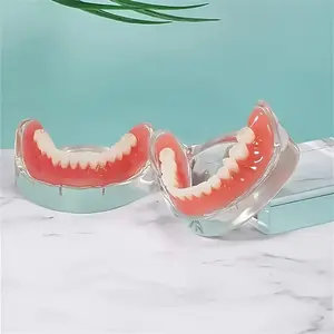 Easy-To-Install Complete Denture Set for Seniors, Flexible Fit for All Tooth Shapes, Resin Material, Natural Appearance, All-Season Use