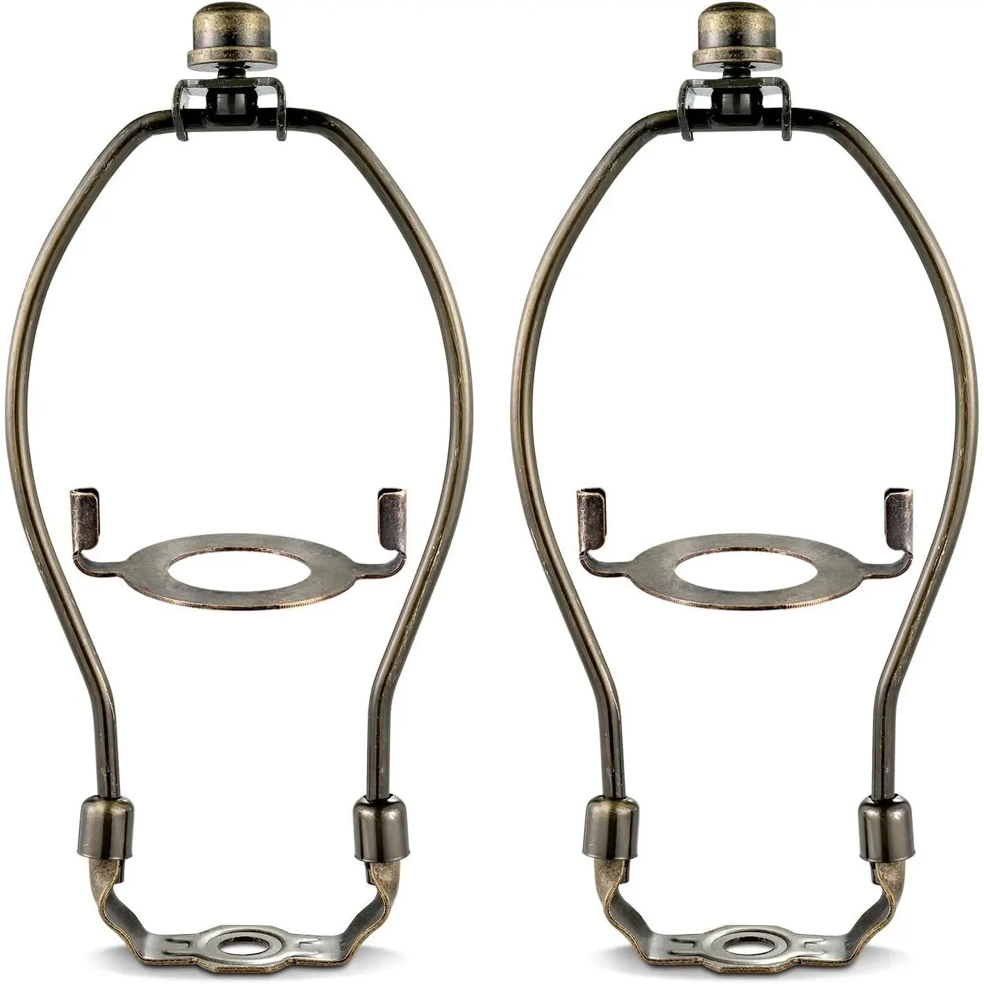 7-Inch Detachable Antique Brass-Bronze Lampshade Harp Frame, Bracket Holder for Floor/Table Light